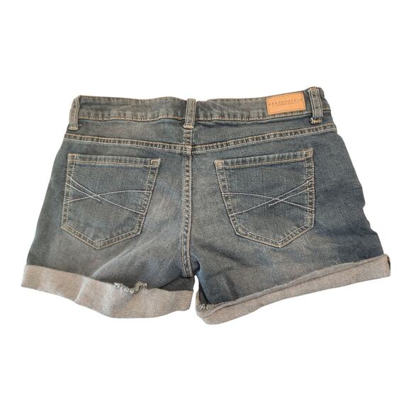 Aeropostale Midi Denim Cuffed Shorts Women's Size 4‎ - Picture 2 of 5